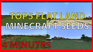 Top 5 Minecraft Flat land Seeds 2021  Minecraft Bedrock 117 [upl. by Drolyag]