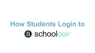 How Students Login to Schoology [upl. by Rhoads]