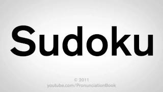 How To Pronounce Sudoku [upl. by Naryb684]