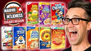 March Milkness Taste Test Sugary Cereals [upl. by Rentsch]