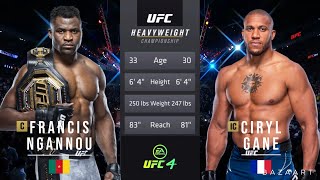 FRANCIS NGANNOU VS CIRYL GANE FULL FIGHT UFC 270 [upl. by Azelea607]