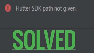 Flutter SDK path not given android studio solved [upl. by Ailhat]