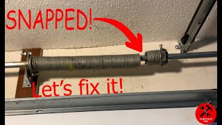 How to Fix Broken Spring on Garage Door [upl. by Idnod547]