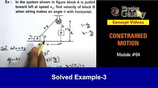 Class 11 Physics  Constrained Motion  4 Example3 on Constrained Motion  For JEE amp NEET [upl. by Ahsened844]