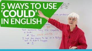 Learn English Grammar How to use the auxiliary verb COULD [upl. by Aierdna]