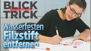 Wasserfesten Filzstift mühelos entfernen  BLICKTrick  Life Hacks [upl. by Sands]