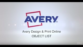 How to use the object list while using Avery Design amp Print Version 80 [upl. by Asela]