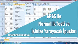 Normallik Testi SPSS Normal dağılım testi Normal Dağılmayan Veri için Çözümler [upl. by Mahoney401]