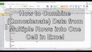 How to Combine Concatenate Data from Multiple Rows into One Cell in Excel [upl. by Brathwaite322]