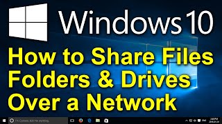 ✔️ Windows 10  How to Share Files Folders amp Drives Between Computers Over a Network [upl. by Aholla197]