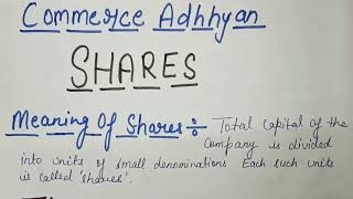 What Is Shares  Meaning of Shares  Types Of Shares  Kinds Of Shares [upl. by Onfre]