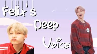 Felix’s deep voice compilation because you need one [upl. by Ahsima493]