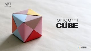 How to Fold an DIY  Origami 3D Cube [upl. by Ennagrom]