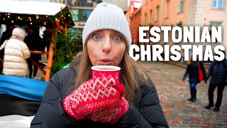 INCREDIBLE TALLINN CHRISTMAS MARKET Our Magical Christmas Experience [upl. by Narmi]