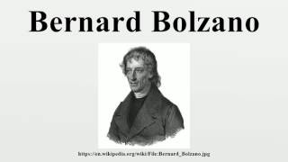 Bernard Bolzano [upl. by Bonns]