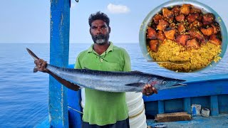 தாவு வஞ்சரம் மீன் பிரியாணிகடலில் அசத்தலான பசியை தூண்டும் ருசீ😋Episode31Deep Sea Cooking [upl. by Sigsmond]