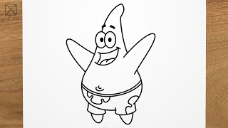 How to draw PATRICK STAR Spongebob step by step EASY [upl. by Guerin801]