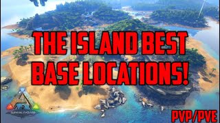 ARK TheIsland ALL BEST BASE LOCATIONS PvPPvE UPDATED 2020  Map Showcase [upl. by Haletky]