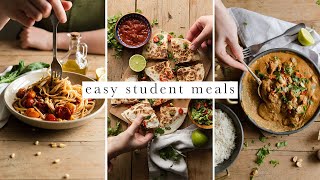 Simple Vegan Student Meals  Budget amp Beginner Friendly [upl. by Dazhahs]