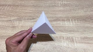 Origami Tutorial – Pyramid （A4 paper） – Step by Step [upl. by Aileduab]