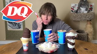 DQ  Dairy Queen  All Ice Cream Mukbang [upl. by Jumbala]