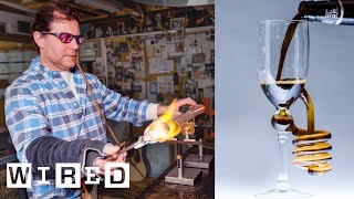 Scientific Glass Blower Makes Beer Glasses  WIRED [upl. by Milli35]