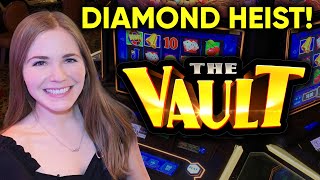 The Vault Slot Machine Nice Diamond Heist Feature [upl. by Severson]