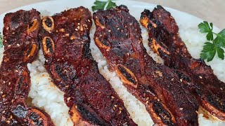 Flanken Style Flat Ribs with Homemade Sauce Cooked in the Air Fryer Emeril Lagasse [upl. by Rima801]