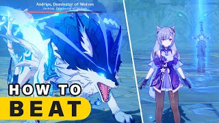 How to Beat WOLF BOSS Andrius Dominator of Wolves World Boss ► Genshin Impact [upl. by Morice168]