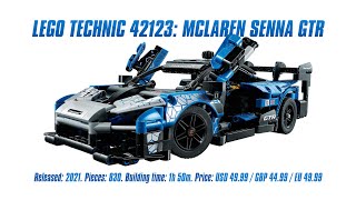 LEGO Technic 42123 McLaren Senna GTR Indepth Review Speed Build amp Parts List [upl. by Ron]