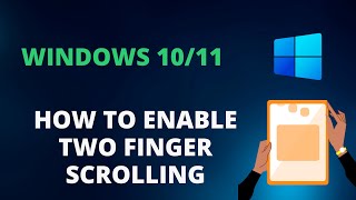 how to enable two finger scrolling windows 10 [upl. by Nojel]