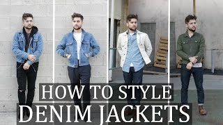 How To Style The Denim Jacket  Mens Fashion Outfit Ideas [upl. by Treble]