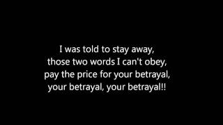 Bullet For My Valentine  Your Betrayal Lyrics [upl. by Berghoff194]