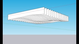 Making a Wavy Wood Ceiling in SketchUp [upl. by Ettezil83]