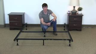 How to Assemble a Queen Bed Frame Steel Malouf Frame [upl. by Ttelracs]