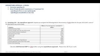 calculating GDP expenditures approach [upl. by Ydde]