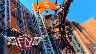 FLY amp Rookburgh  Phantasialand  Launched Flying Roller Coaster [upl. by Missi366]