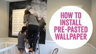 How to Apply Prepasted Wallpaper for beginners [upl. by Oleusnoc]