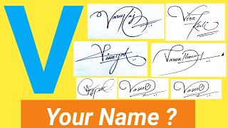 ✔️ V Signature Style  How To Draw Signature Like A Billionaire Alphabet V [upl. by Monro96]