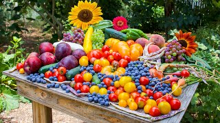 Stunning Backyard Gardening Harvest Sustainable Permaculture Garden in a Suburban Neighborhood [upl. by Ydnyl661]