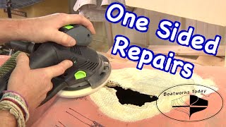 HOW TO REPAIR FIBERGLASS DAMAGE WITH LIMITED ACCESS [upl. by Verina534]