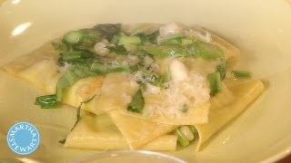 Mario Batalis Asparagus Ravioli  Meatless Monday  Martha Stewart [upl. by Alyat]