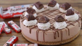 NoBake Kinder Bueno Cheesecake Recipe [upl. by Ferneau]