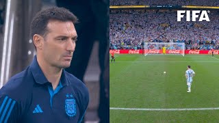 Lionel Scalonis Reaction To FIFA World Cup Final Penalty Shootout [upl. by Nehttam]