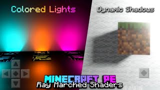 Minecraft PE Colored Lights amp Dynamic Shadows  Ray Marched Shaders • Static Dataset Test [upl. by Deanna]