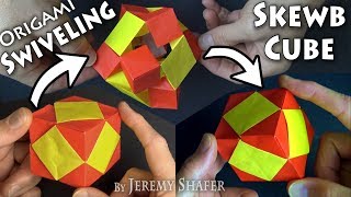 Origami Swiveling Skewb Cube [upl. by Enale317]