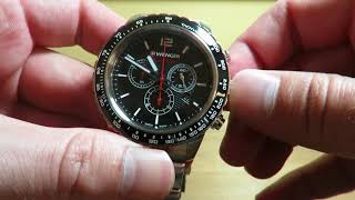 Wenger Black Night Chronograph Watch Review Omega Speedmaster Alternative [upl. by Nyleimaj]