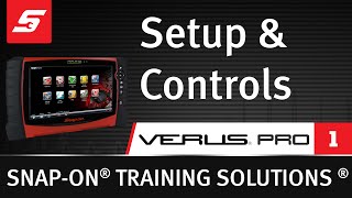 Setup amp Controls  VERUS® PRO Pt 110  Snapon Training Solutions® [upl. by Ahsilek33]