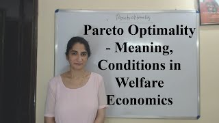 Pareto Optimality  Meaning Conditions in Welfare Economics [upl. by Eellehs]