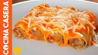 Canelones de Verdura Recetas de Cocina [upl. by Elden346]